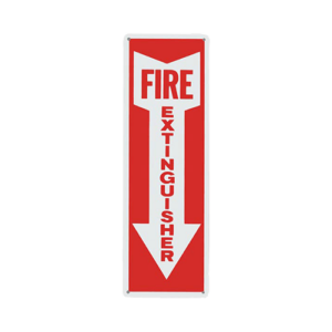 Aluminum Fire Extinguisher Sign - (4" x 12")