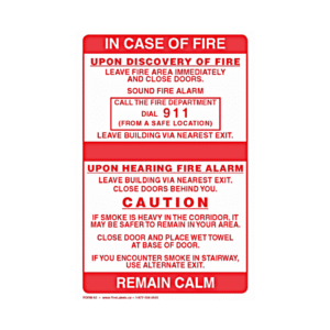 PULL STATION LABEL - NO ELEVATOR