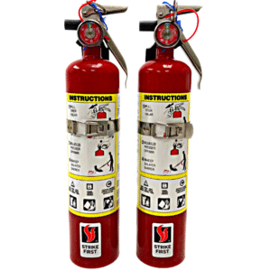 Strike First SF-ABC110ST | 2.5lb Multi-Purpose Fire Extinguisher w/Vehicle Bracket (2-Pack)