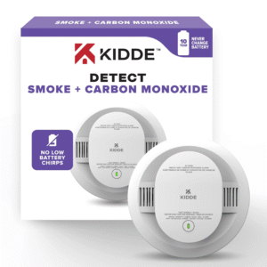 Kidde DETECT – Battery Operated Photoelectric Smoke & CO w/10 Year Sealed Battery - NO VOICE ALERT (30CUD10-CA)